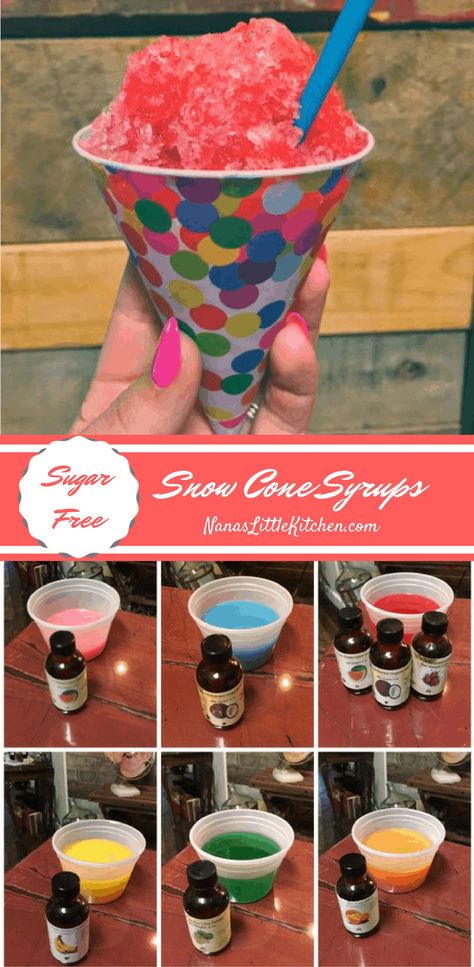 Sno Cone Syrup Recipe, Shave Ice Syrup Recipe, Sno Cone Syrup, Homemade Snow Cones, Trim Healthy Mama Drinks, Snow Cones Recipes, Shaved Ice Syrup, Trim Healthy Mama Recipe, Snow Cone Stand