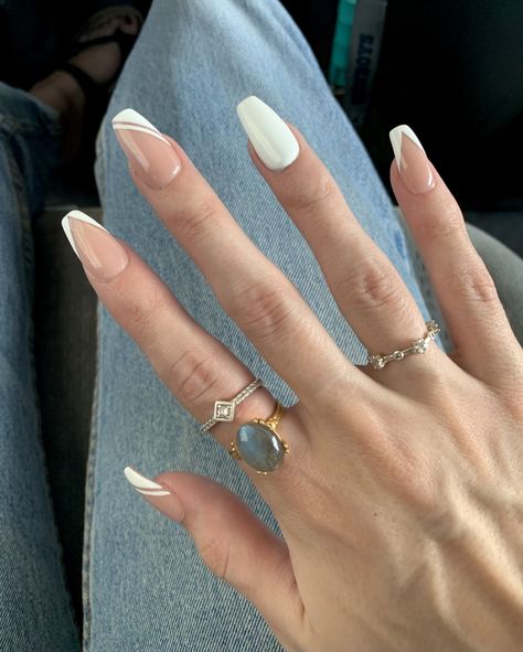 French Tip Nails Triangle, Pointy French Tip, Pointy French Tip Nails, Tip Acrylics, White Tip Acrylic Nails, Triangle Nails, French Tip Acrylics, White Tip Nails, White Acrylic Nails