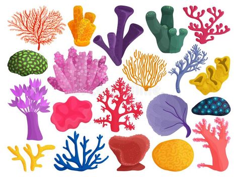 Sea Coral Vector Illustration on White Background. Vector Cartoon Set Icon Seaweed. Isolated Cartoon Set Icon Sea Coral. Stock Vector - Illustration of botanical, decoration: 177298743 Coral Vector, Botanical Decoration, Christmas Advent Calendar Diy, Underwater Art, Mermaid Theme Party, Diy Advent Calendar, Sea Coral, Plants Vs Zombies, Mermaid Theme