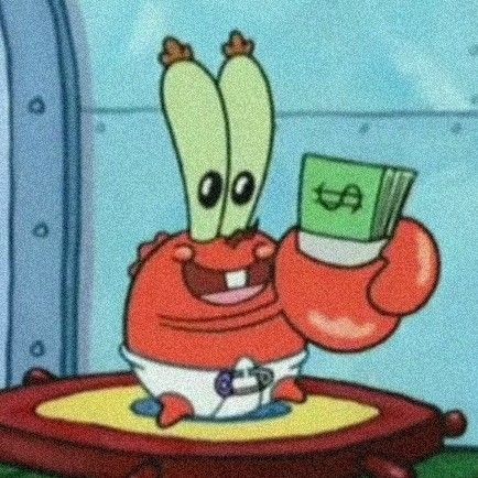 Mr Krabs Aesthetic, Mr Crab Spongebob, Asthetic Picture Money, Spongebob Logic, Mr Crab, Spongebob Pics, Eid Card Designs, Mr Krabs, Spongebob Funny