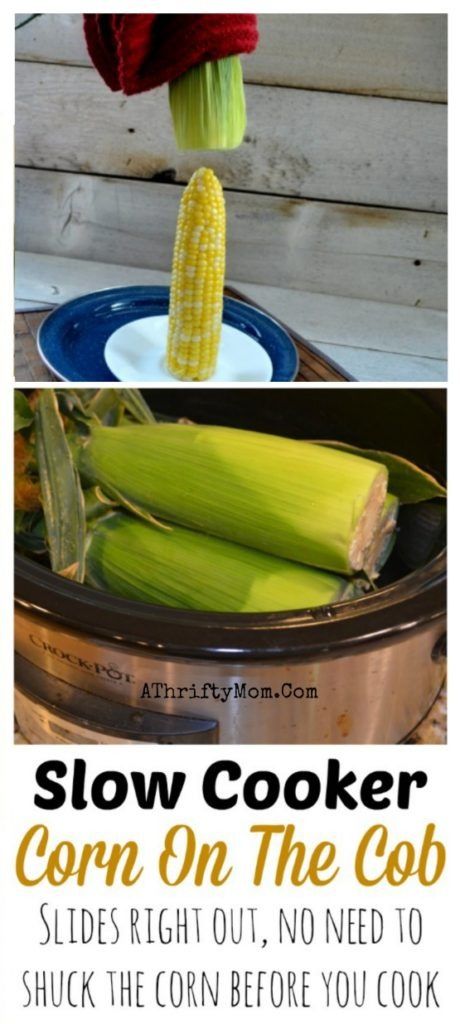 Corn On The Cob Cooked in the slow cooker ~ Slides right out Slow Cooker Corn, Turkey Roaster, Rice Sides, Crock Pot Corn, Crockpot Side Dishes, Summer Slow Cooker Recipes, Summer Crockpot Recipes, Summer Bbq Recipes, Crock Pot Food