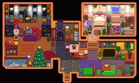 Stardew Valley House Interior Abigail, Stardew Valley House Interior Ginger Island, Ginger Island House Design, Stardew Valley Island House, Ginger Island House Stardew Valley, Stardew Valley Ginger Island Farm, Island House Interior, Stardew Valley Home Interior, Stardew Valley House Interior No Mods