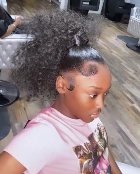 Curly Ponytail Weave, Short Curly Ponytail, Slick Ponytail, High Ponytail Hairstyles, Weave Ponytail Hairstyles, Kids Curly Hairstyles, Sleek Ponytail Hairstyles, Weave Ponytail, Vacation Hairstyles