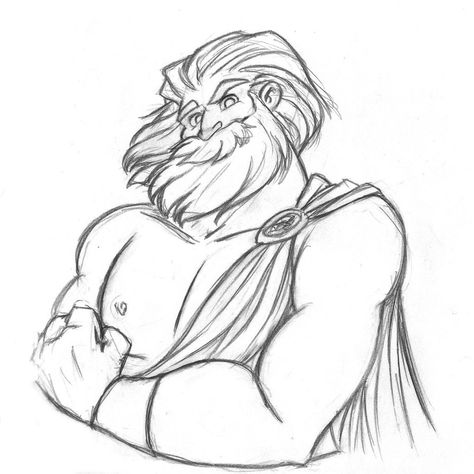 Zeus Drawing Easy, Zeus Drawing, Ancient Greek Gods, Drawing Heads, Greek Gods And Goddesses, Easy Drawing, Greek Gods, Gods And Goddesses, Ancient Greek