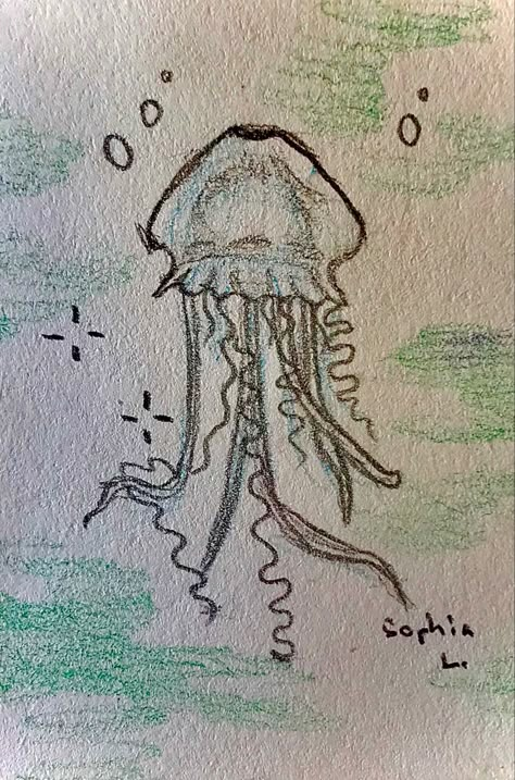 mini jellyfish pencil drawing for sketchbooks Drawings Of The Ocean, Ocean Sketch Simple, Ocean Pencil Drawing, Simple Jellyfish Drawing, Jelly Fish Drawing Sketches, Cute Sea Animals Drawing, Ocean Drawing Simple, Jellyfish Drawing Simple, Sea Sketches