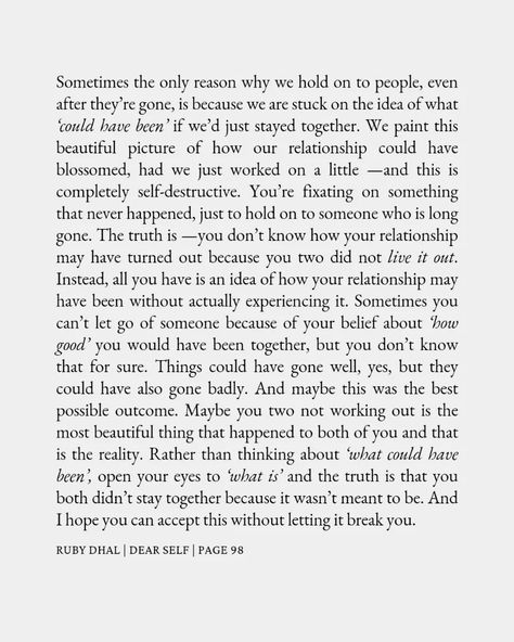 It's time to let go and accept that this was for the best. It's time to let go and take a step towards happiness. It's time to let go and make room for new people, new experiences and adventures and a new life without them. It's time to let go and remove the burden from your shoulders. It's time to let go and finally give yourself a chance. It's time to let go and love yourself again. Love yourself again. #heartbreak #healingquotes #moveon #reelsinstagram #letgo #moveonquotes #letgoquotes #s... Everything I've Ever Let Go Of, 2024 Reset, Quotes About Letting Go, Let Them, Letting People Go, Letting Someone Go, Move On Quotes, In My Era, Let Him Go