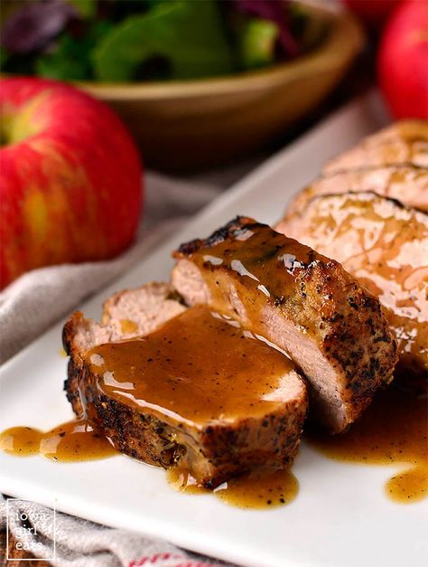 Cider Pork Tenderloin, Roast Beef Sandwich, Gluten Free Dinner Easy, Roasted Pork Tenderloins, Pork Recipes Easy, Iowa Girl Eats, Tenderloin Recipes, Fall Cooking, Gluten Free Recipes For Dinner