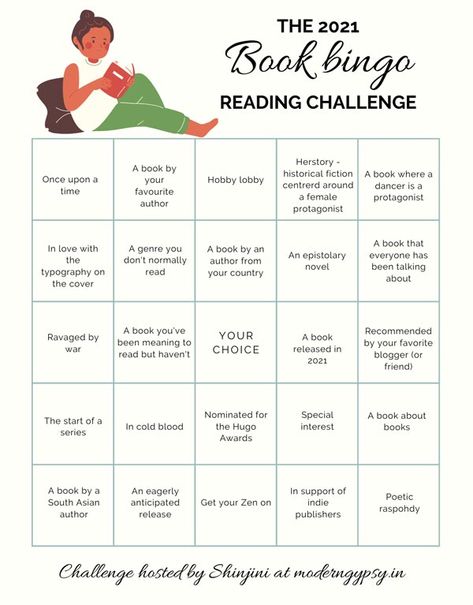 2021 book bingo challenge prompts Reading Prompts Book, Reading Challenge Prompts, April Reading Challenge, Book Club Prompts, Readathon Challenges, Bingo Themes, Tbr Prompts, Book Bingo Challenge, Bingo Reading Challenge