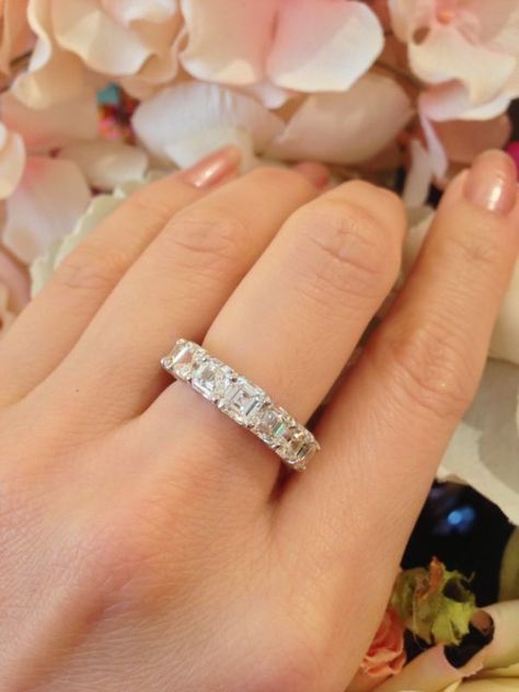 Asher Diamond, Infinity Band, Asscher Cut Diamond, Channel Setting, Diamond Eternity Band, Eternity Band Ring, Asscher Cut, Eternity Ring Diamond, Eternity Band Diamond