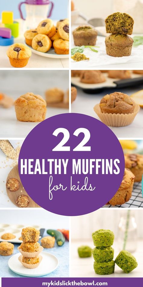 22 healthy muffin recipes for kids, low in sugar, easy to make, kids friendly #muffins #kidssnacks #kidsfood Toddler Healthy Muffins, No Sugar Muffins For Baby, Healthy Mini Muffins For Toddlers, Banana Muffins Toddler Healthy, Toddler Bannana Muffins, Easy Healthy Muffins, Kid Muffins, Low Sugar Muffins, Healthy Cupcake Recipes