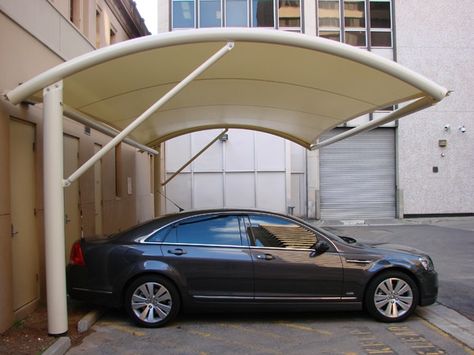 Car Shades Parking Ideas, Car Porch Ideas, Carport Shade, Cantilever Carport, Car Porch Design, Modern Carport, Garage Extension, Car Shed, Car Porch