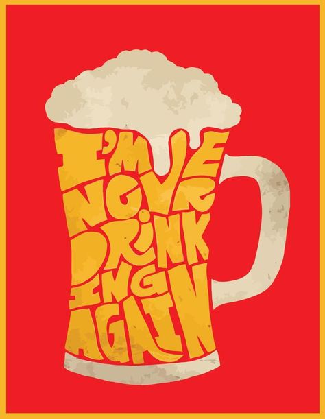 beer graphic design typography Beer Typography Design, T Shirt Typography Design, Beer Illustration Art, Typography Advertisement, Beer Creative, Beer Poster Design, Beer Typography, Beer Graphic Design, Brain Graphic