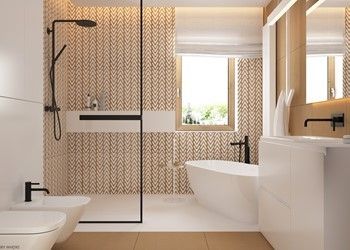 Bathroom Design Shower And Tub, Scandinavian Bathroom With Bathtub, Corner Bath With Shower Over, Bathroom Medium Size, Bathroom Renovation Before And After, Small Bathroom With Bath And Shower Plan, Bath Tub And Shower Combo Ideas, Bath And Shower Side By Side, Shower Next To Bath