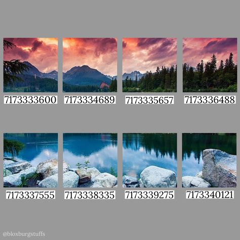 Split Decal Codes Bloxburg, Wall Mural Bloxburg, Bloxburg Fake Window Decals Codes, Bloxburg Wall Murals Codes, Bloxburg Mural Decal Codes, Bloxburg Wall Decal Codes, Roblox Images, Bloxburg City, Bloxburg Decals Codes Aesthetic