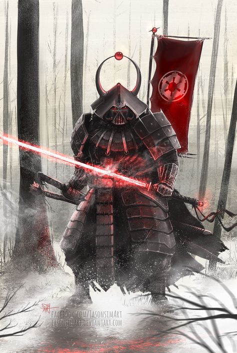 Vader Drawing, Futuristic Samurai, Star Wars Canon, Dark Vador, Shadow Warrior, Star Wars Concept Art, Star Wars Tattoo, Samurai Armor, Samurai Art