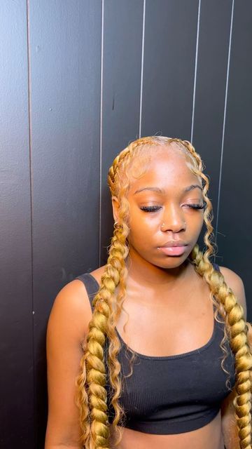 2 Braids With Curls, 2 Braids Hairstyles, Quick Braids, Two Braid Hairstyles, 2 Braids, Braided Hairstyles For Black Women Cornrows, Big Box Braids Hairstyles, Feed In Braids Hairstyles, Quick Weave Hairstyles