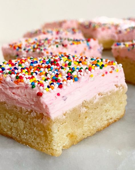 Sour Cream Birthday Bars, Sour Cream Cookie Bars, Baking Recipes With Sour Cream, Dessert Recipes With Sour Cream, Dessert With Sour Cream, Frosted Sugar Cookie Bars, Desserts With Sour Cream, Sour Cream Dessert Recipes, Sour Cream Bars