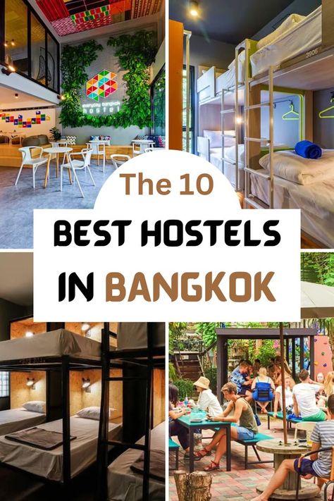 Looking for a cheap place to stay in Bangkok? Then check out our picks for the best Hostels in Bangkok. Get detailed info here. Thailand Hostels, Bangkok Food, Khao San Road, Hostels Design, Travel Vibes, Bangkok Hotel, Bangkok Travel, Budget Hotel, Cheap Hotels