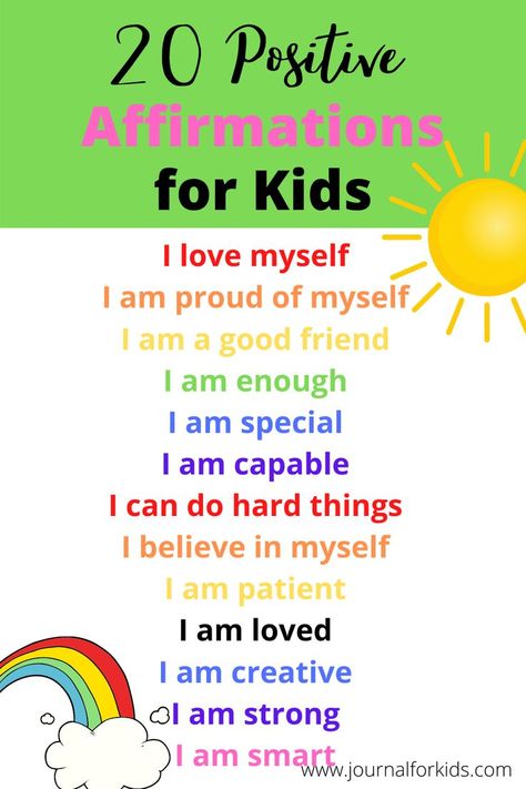 Prek Affirmations, Elementary School Positive Affirmations, Preschool Daily Affirmations, Kindergarten Daily Affirmation, Daily Affirmations For Classroom, Daily Affirmations For Kindergarten, Positive Afirmations Kids, 1st Grade Affirmations, I Am Statements Positive Affirmations