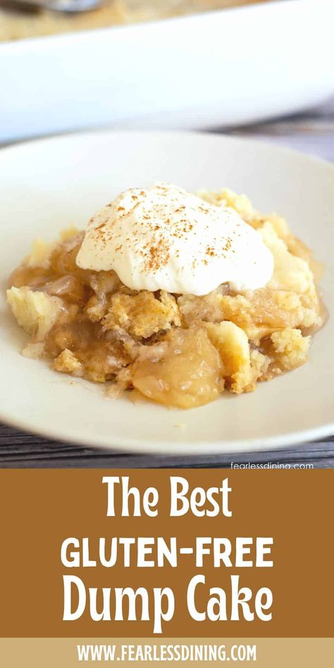 Gluten Free Dump Cake, Gluten Free Cake Mix Recipes, Gluten Free Apple Cobbler, Gluten Free Yellow Cake Mix, Gluten Free Caramel Apples, Gluten Free Yellow Cake, Gluten Free Apple Cake, Super Easy Dessert, Apple Dump Cake Recipe