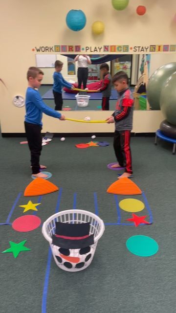 FTC Kids - Pediatric Therapy on Instagram: "Check out our small group co-treat, where our kiddos had a chance to work on socialization, communication, turn taking, sharing, and frustration tolerance along with a peer. 👬 The specific activities chosen also targeted motor control, graded force, timing utilizing metronome, motor planning, and teamwork!🙌 #kidsempowerment #therapyforkids #sensoryskills #kidstherapy #parentstruggles #individualtherapy #multisensorylearning #empowerkids #earlyyearsac Pediatric Occupational Therapy Group Activities, Motor Planning Occupational Therapy, Postural Control Activities For Kids, Frustration Tolerance Activities Kids, Occupational Therapy Group Activities, Motor Planning Activities For Kids, Turn Taking Activities, Pediatric Occupational Therapy Activities, Motor Planning Activities