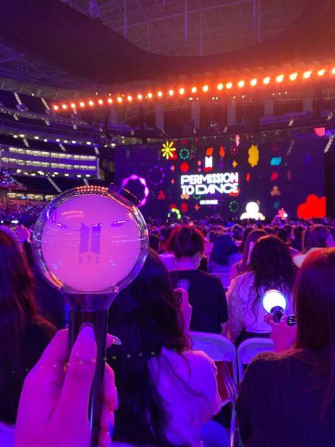 Concert POV of BTS Permission to Dance Vision Board Pov, Bts Vision Board, Bts Core Aesthetic, Bts Concert Photos, Bts Concert Pics, Bts Concert Aesthetic, Bts Permission To Dance Concert, Concert Manifestation, Army Aesthetic