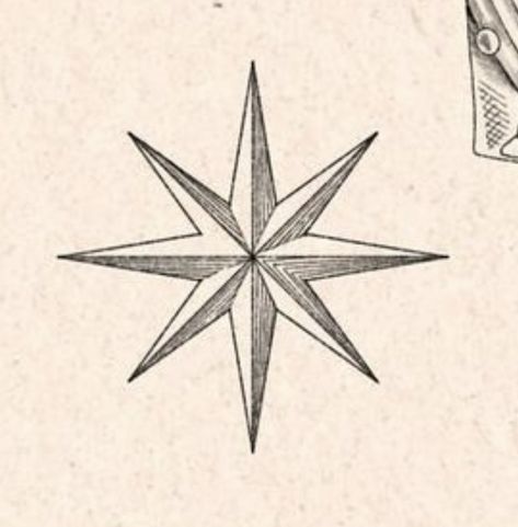 Star Ink Drawing, Vintage Star Illustration, Ornamental Star Tattoo, Medieval Doodles, Circus Tattoo, Vintage Tattoo Art, Medieval Drawings, Tattoo Themes, Old Symbols