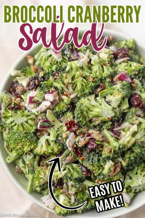 Brocoli Cranberry Salad Recipes, Broccoli Craisin Salad, Cranberry Broccoli Salad, Christmas Broccoli Salad, Recipe For Broccoli Salad, Frozen Cranberry Salad, Walmart Broccoli Salad Recipe, Broccoli Cranberry Salad, Fresh Broccoli Salad