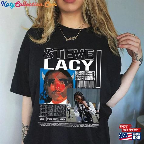 Vintage Steve Lacy Shirt Merch T-Shirt Unisex Check more at https://katycollection.com/product/vintage-steve-lacy-shirt-merch-t-shirt-unisex/ Steve Lacy Merch, Steve Lacy Shirt, 90s Tshirts, Lacy Shirt, Bday Wishlist, Steve Lacy, Cotton T Shirt, Heavy Cotton, Vintage 90s