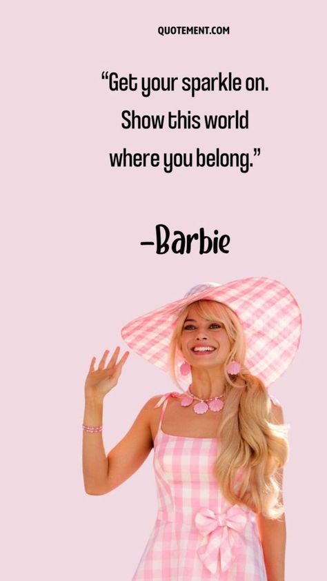 Barbie Birthday Party Ideas, Most Inspirational Quotes, Barbie Party Decorations, Mean Girl Quotes, Barbie Theme Party, Barbie Quotes, Barbie Drawing, Yearbook Quotes, Barbie Birthday Party