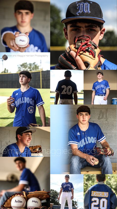 Baseball senior pictures. Photo by Mississippi Photographers Matt and Maggie Harrison.  #baseball #seniorpictures #seniorportraits #seniorphotography #seniorphotos #baseballseason School Group Pictures, Unique College Graduation Pictures, Guy Senior Poses, Baseball Senior Pictures, Senior 25, Sr Pictures, Chase Carter, Creative Senior Pictures, Senior Photos Boys