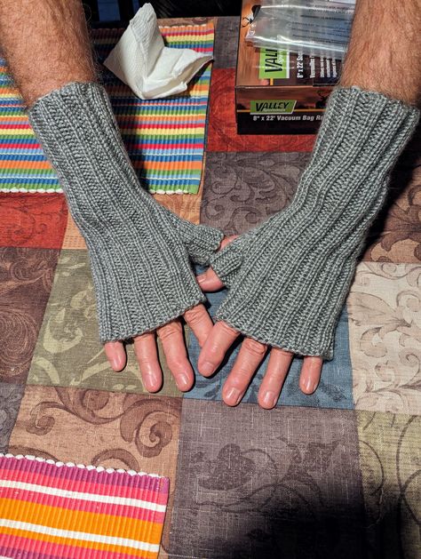 Knitting - Men's Fingerless Gloves | Knitting and Crochet Forum Gloves Knitting, Crochet Men, Fingerless Mitts, Crochet Fingerless Gloves, Fingerless Gloves Knitted, Knit Men, Crochet Gloves, Knitted Gloves, Mens Gloves