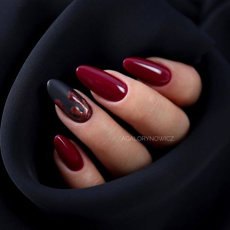 Gel Nail Colours, Unique Nail Art Designs, Red Gel Nails, Unique Nail Art, Wine Nails, Pedicure Colors, Magic Cat, Modern Nails, Nail Colours