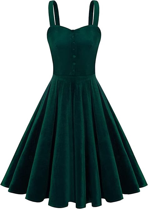 Tick Tick Boom Green Dress, Green Green Dress Tick Tick Boom, Green Vintage Dress, Tool Dress, Party Dress Classy, Semi Dresses, Green Wedding Dresses, Velvet Evening Dress, 1950s Retro