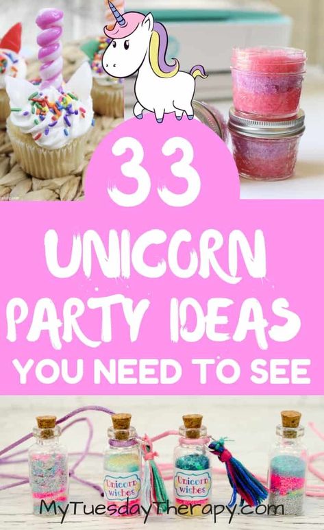 Unicorn Craft Birthday Party, Unicorn Water Birthday Party, Unicorn Bday Party Ideas Decorations, Unicorn Birthday Party Ideas Games, Easy Unicorn Birthday Party Ideas, Outdoor Unicorn Party, Rainbow Unicorn Birthday Party Ideas, Unicorn Three Year Old Party, Kids Party Activity Ideas