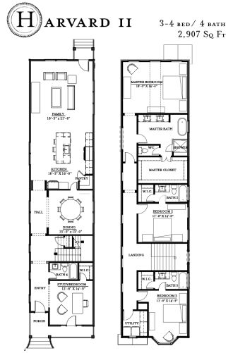 Garage Plans Detached, Narrow House Designs, Narrow House Plans, Master Bath Shower, Narrow Lot House Plans, Townhouse Designs, Narrow House, Garage Apartment, Architecture Concept Drawings