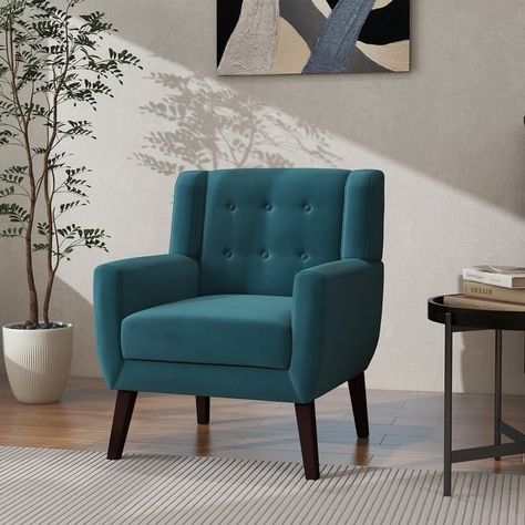 Accent Chair Living Room, Upholstery Armchair, Tufted Accent Chair, Chair Living Room, Blue Armchair, Living Room Chair, Velvet Accent Chair, Upholstered Accent Chairs, Modern Accent Chair