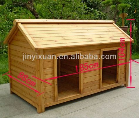 (paid link) The pet houses provides a cosy shelter and can be used both indoors and outdoors. Since it is light in weight, you can easily move the houses from ... Double Dog House, Double Dog Kennel, Kennel Diy, Building A Dog Kennel, Pallet Dog House, Custom Dog Kennel, Wooden Dog Kennels, Wooden Dog House, House Images