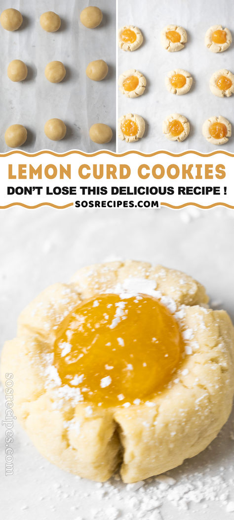 These lemon curd cookies are wonderfully spiced with ginger and cinnamon, and feature my homemade lemon curd in these delightful thumbprint treats. Using Lemon Curd, Recipes Using Lemon Curd, Lemon Curd Cookies, Curd Cookies, Sos Recipe, Recipe Using Lemons, Easy Lemon Curd, Homemade Lemon Curd, Thumbprint Cookies Recipe