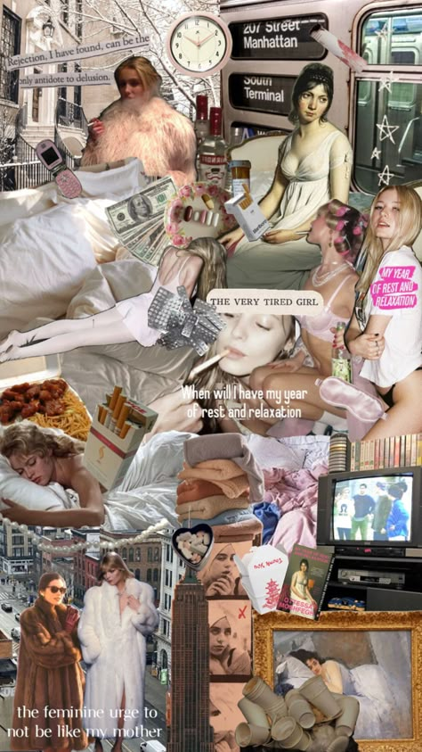 my year of rest and relaxation by ottessa moshfegh #books #art #myyearofrestandrelaxationaesthetic #myyearofrestandrelaxation #ottessamoshfegh #quotes #sadgirl #unhingedwomen #unhingedcharacters #pills Year Of Rest And Relaxation, Magazine Collage, My Year, Outfit Collage, Brooklyn Baby, Soft Autumn, Books Art, Very Tired, Rest And Relaxation