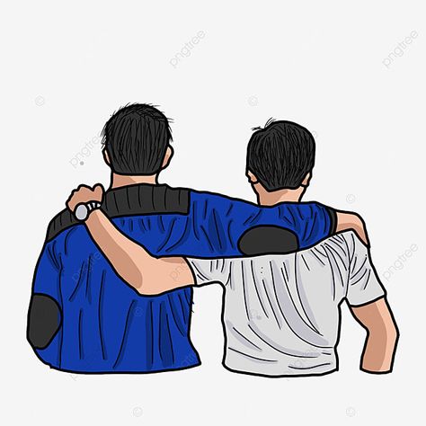 a true friendship between two men who see the future Boy To Boy Friendship, Friendship Png Images, Dost Png Pic, Friends Images Group Of, Friends Png Image, Friend Cartoon Image, Cartoon Two Friends, Two Friends Cartoon, Two Boys Friendship