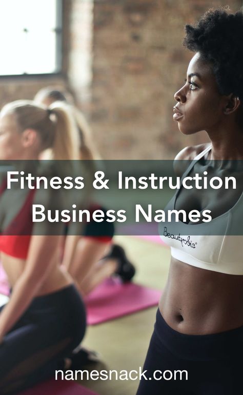 Catchy name ideas for your fitness and instruction business. Personal Trainer Business, Catchy Name, Zumba Instructor, Catchy Names, Instagram Names, Fitness Business, Name Ideas, Fitness Studio, Wellness Fitness