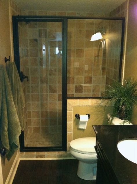 Garden Tub Decorating, Small Bathroom With Tub, Half Wall Shower, Marble Shower Tile, Small Bathroom With Shower, Bilik Air, Half Walls, White Bathroom Tiles, Downstairs Bathroom