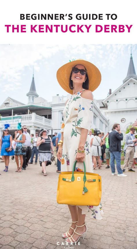 Kentucky Derby Beginner's Guide Womens Kentucky Derby Outfits, Kentucky Derby Fashion 2023, Kentucky Derby Outfit For Women 2023, Derby Outfits For Women Casual, Derby Attire For Women, Derby Dresses And Hats Outfit, Derby Day Outfits, Kentucky Derby Outfit For Women, Derby Outfits For Women