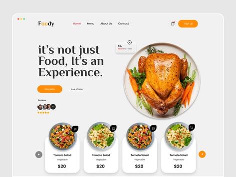 Foody Restaurant Landing Page UI by Tazrin on Dribbble Restaurant Landing Page, Cooking Website Design, Food Website Design Inspiration, Restaurant Website Design Inspiration, Resturant Logo, Food Website Design, Landing Ideas, Restaurant Website Design, Landing Page Ui