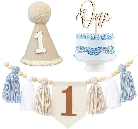 🎈👶 Celebrate your little boy's first milestone with our adorable 1st Birthday Highchair Banner Decorations! 🎉🎂 Featuring a charming khaki cone hat adorned with a 'One' cake topper, this set adds a touch of festive flair to your little one's highchair. 🍰🎈 Perfect for capturing those precious birthday moments in style! ✨📸 Shop now and make his first birthday unforgettable! 🎈👑 #FirstBirthdayDecor #HighchairBanner #1stBirthday #BabyBoyBirthday" 1st Birthday Highchair Banner, Bday Photoshoot, Cone Hat, One Cake Topper, Birthday Highchair, Crown Cake, First Birthday Party Decorations, Highchair Banner, Baby Boy First Birthday