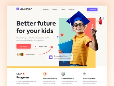 Education Platform Design, Kids Website Design Inspiration, Educational Websites Design, Education Website Design Inspiration, E Learning Design Ideas, E Learning Website Design, Kids Website Design, Website For School, Online Course Website Design