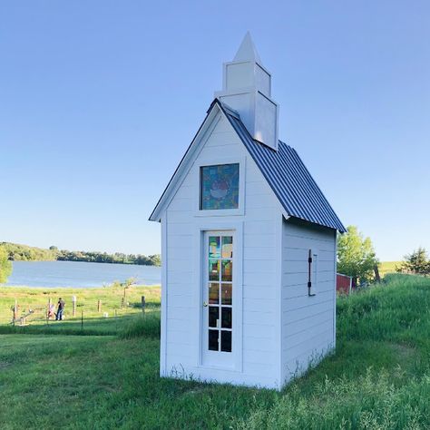 Chicken Chapel Coop | The Dabbling Crafter Chapel Chicken Coop, Playhouse To Chicken Coop Conversion, Old Shed Turned Chicken Coop, Medieval Chicken Coop, Animal Print Bedroom, Old Camper Chicken Coop, Backyard Ducks, City Farmhouse, Chicken Coup