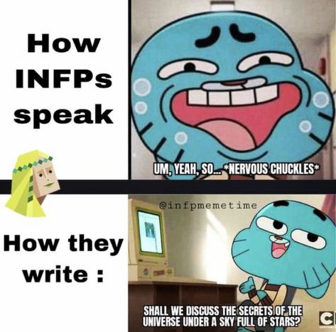 Infp Profile Picture, Mbti Infp Starter Pack, Infp T Characters, Infp Personality Funny, Infp Memes Hilarious, Angry Infp, Infp Funny, Infp Core Aesthetic, Infp 16 Personalities