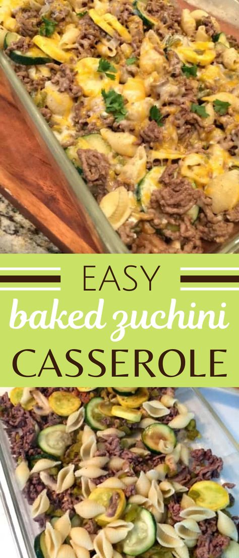 Baked Zucchini Casserole, Ground Beef And Pasta, Zucchini Healthy, Zucchini Dinner, Beef And Pasta, Zucchini Casserole Recipes, Baked Zucchini, Zucchini Casserole, Beef Pasta